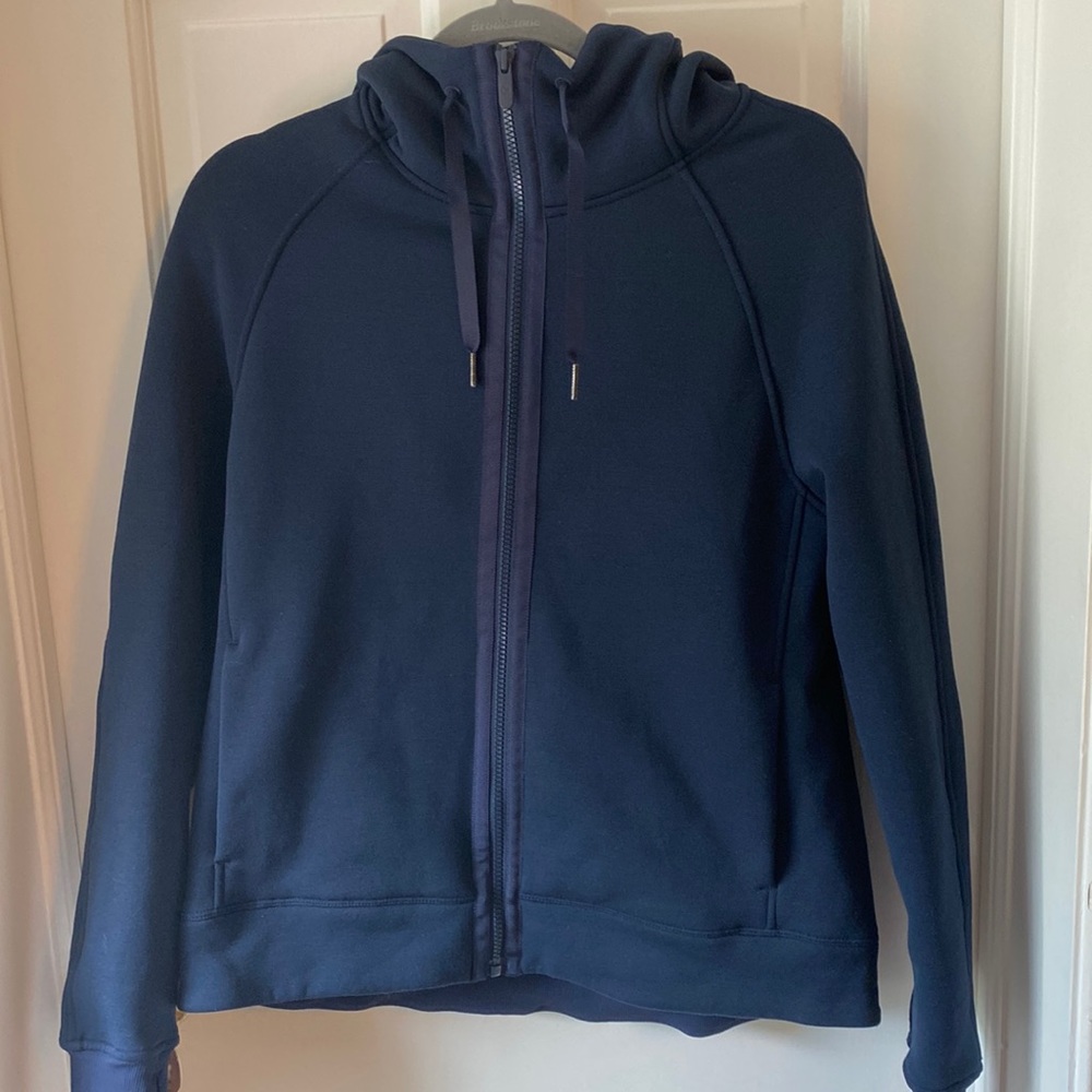Lululemon fleece lined navy zip up hoodie!